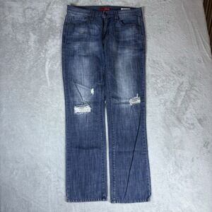 Guess Jeans Mens 32x32 (Fits 32x32) Slim Straight Del Mar Fit Blue Denim